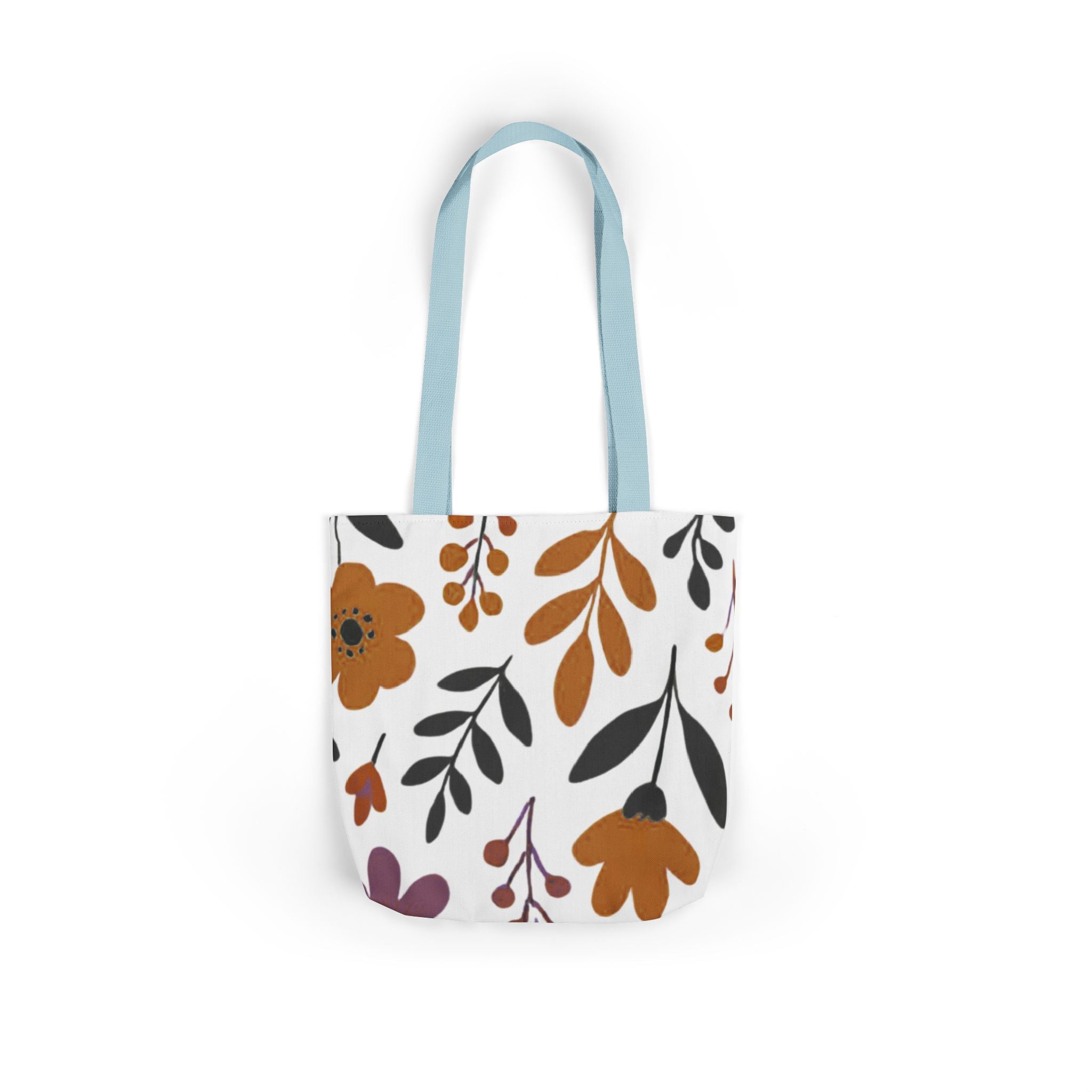 Floral Canvas Tote Bag — Autumn Wildflower Print