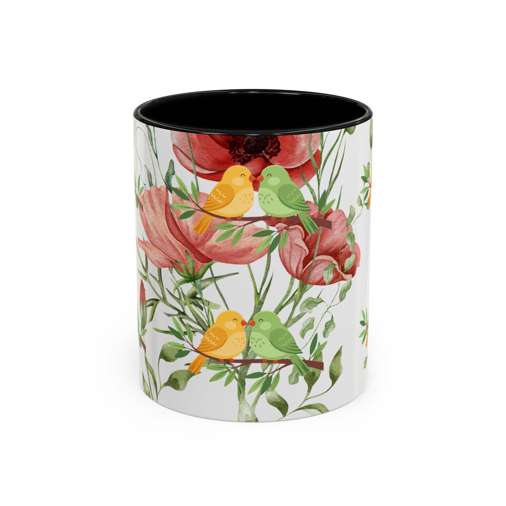 Floral Birds Accent Coffee Mug – Spring Garden 11/15oz