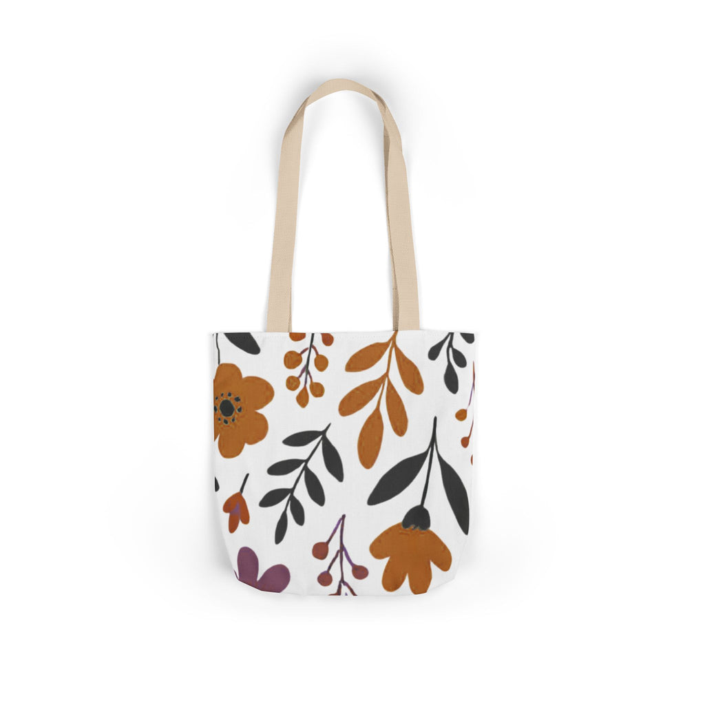 Floral Canvas Tote Bag — Autumn Wildflower Print