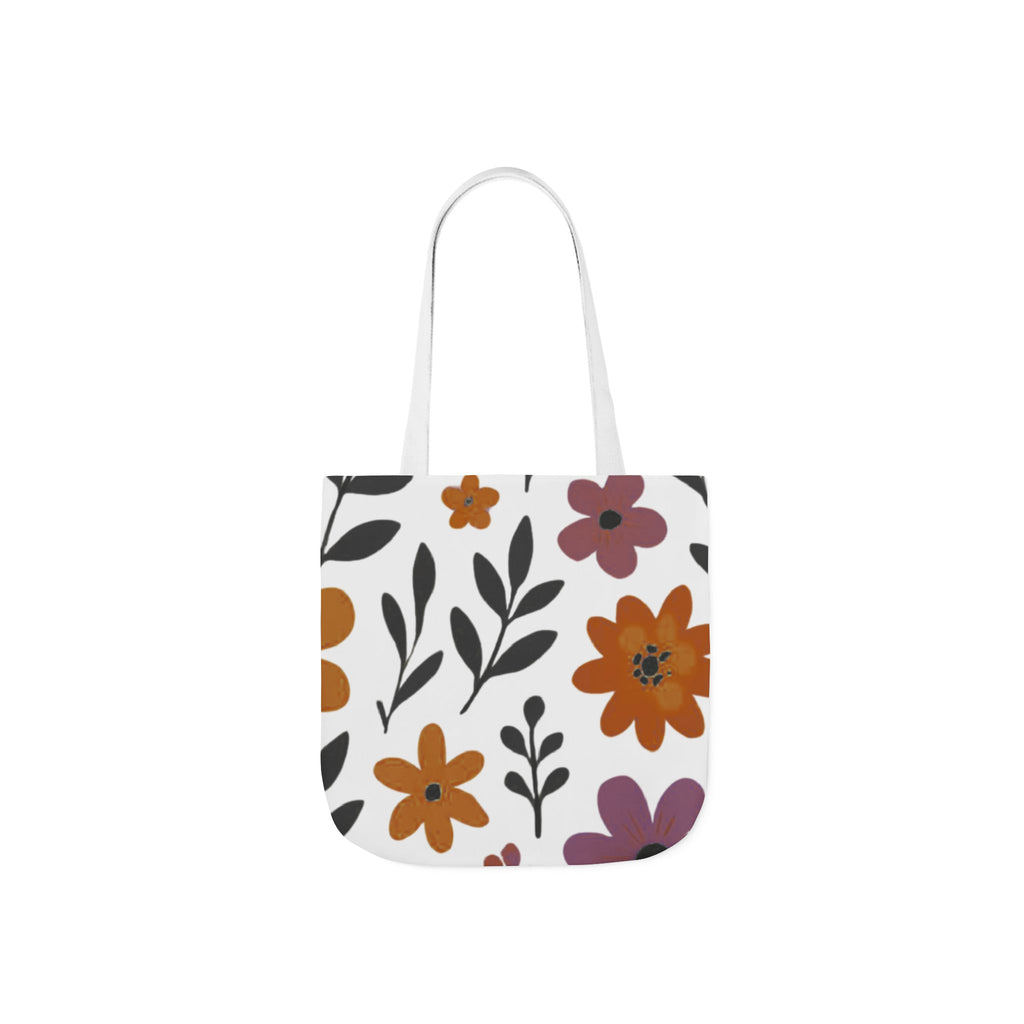 Floral Canvas Tote Bag — Autumn Wildflower Print