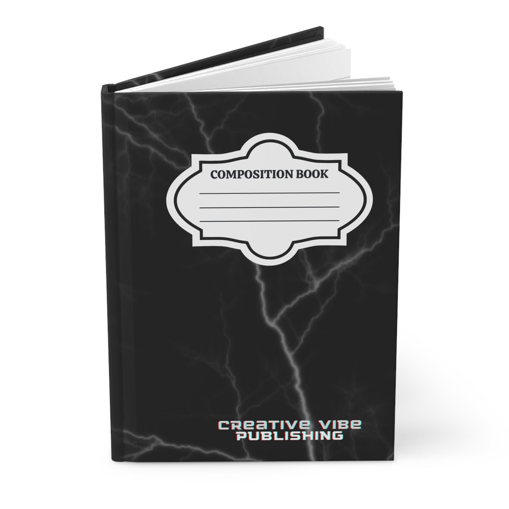 Hardcover Journal — Black Lightning Composition Book (Creative Vibe Publishing)