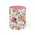 Vintage Rose Accent Mug – Pink Interior Floral Coffee Cup