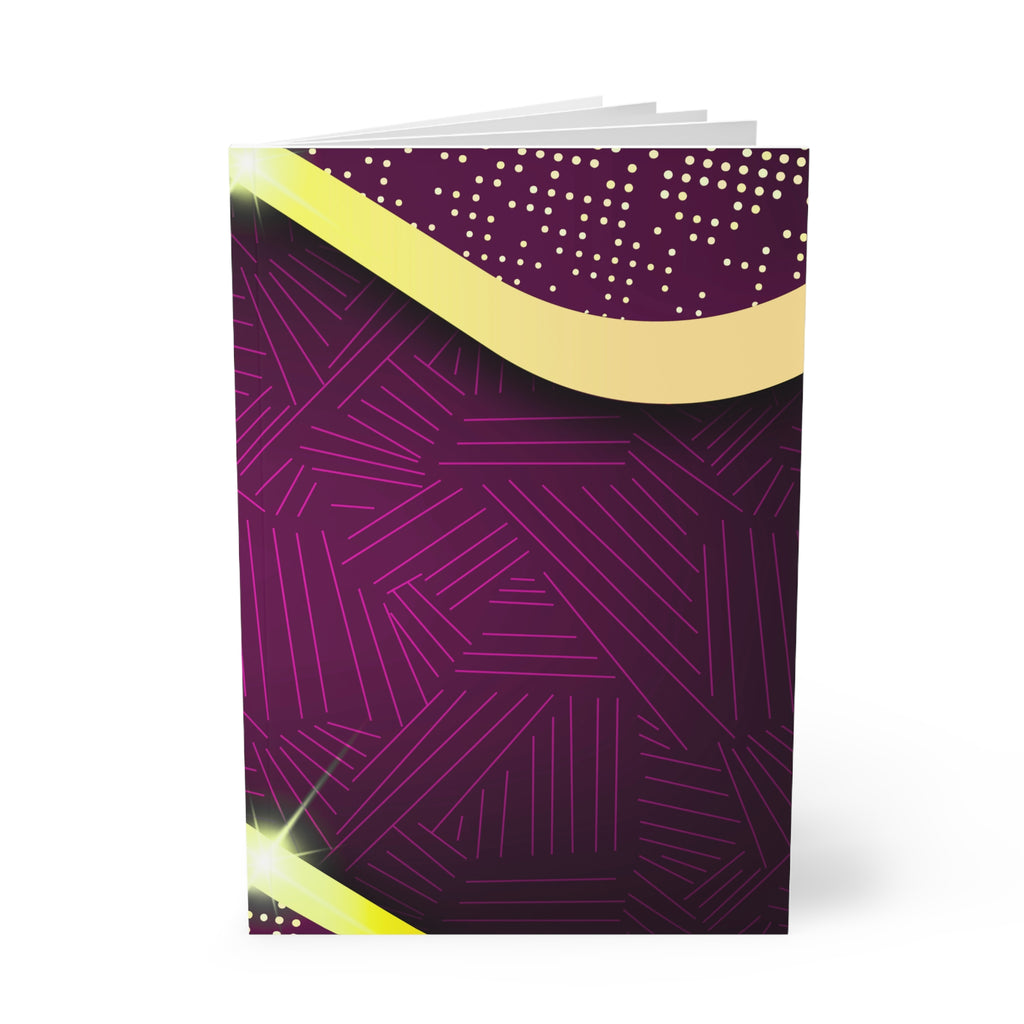A5 Purple & Gold Elegant Softcover Notebook