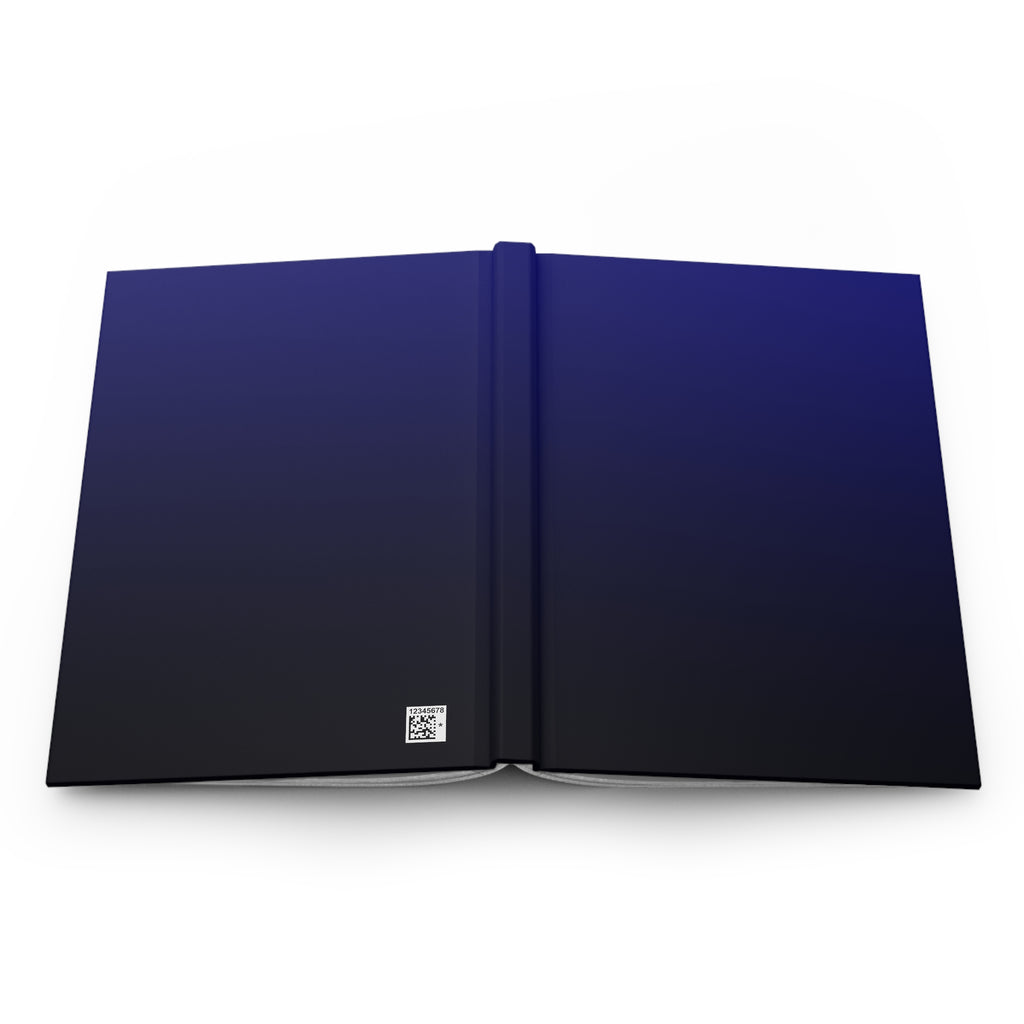 Midnight Gradient Hardcover Journal — Matte Blue to Black Notebook
