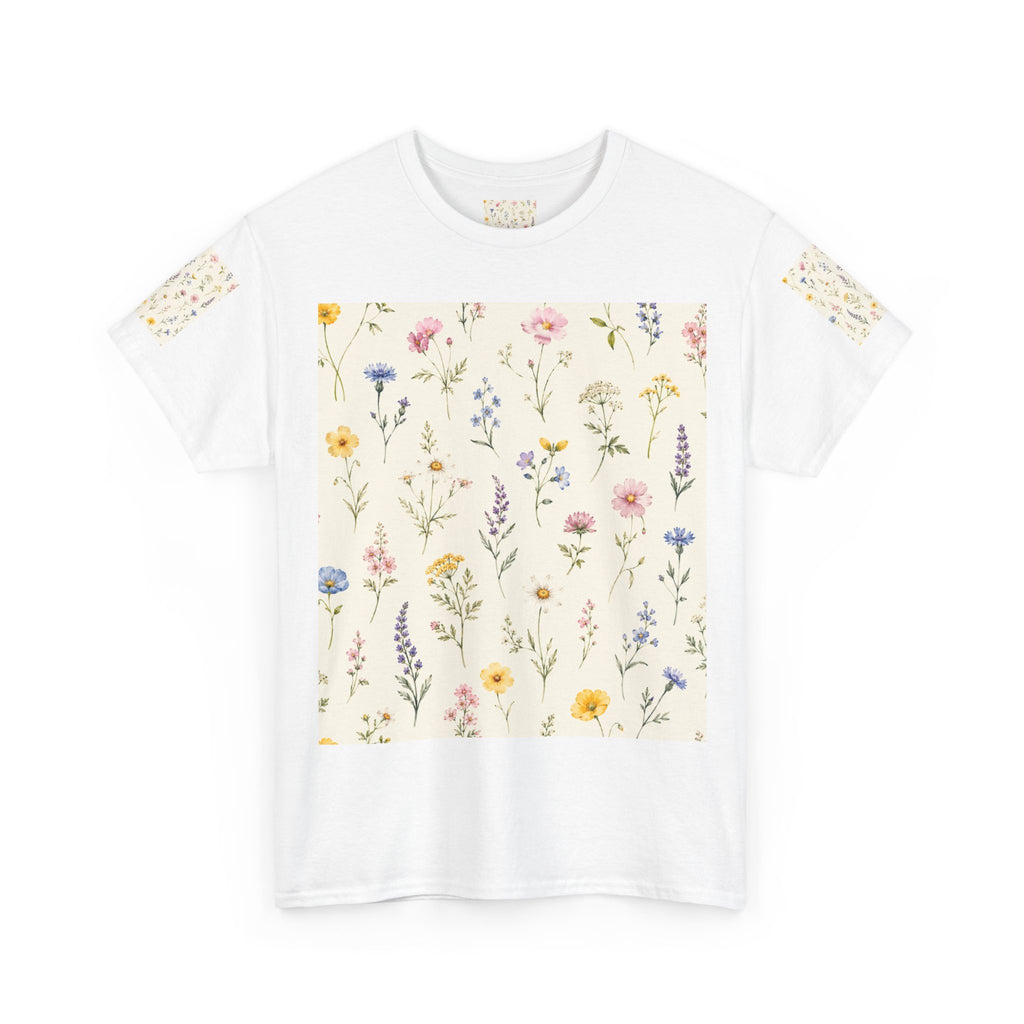 Floral Wildflower Tee — Vintage Meadow Print T‑Shirt