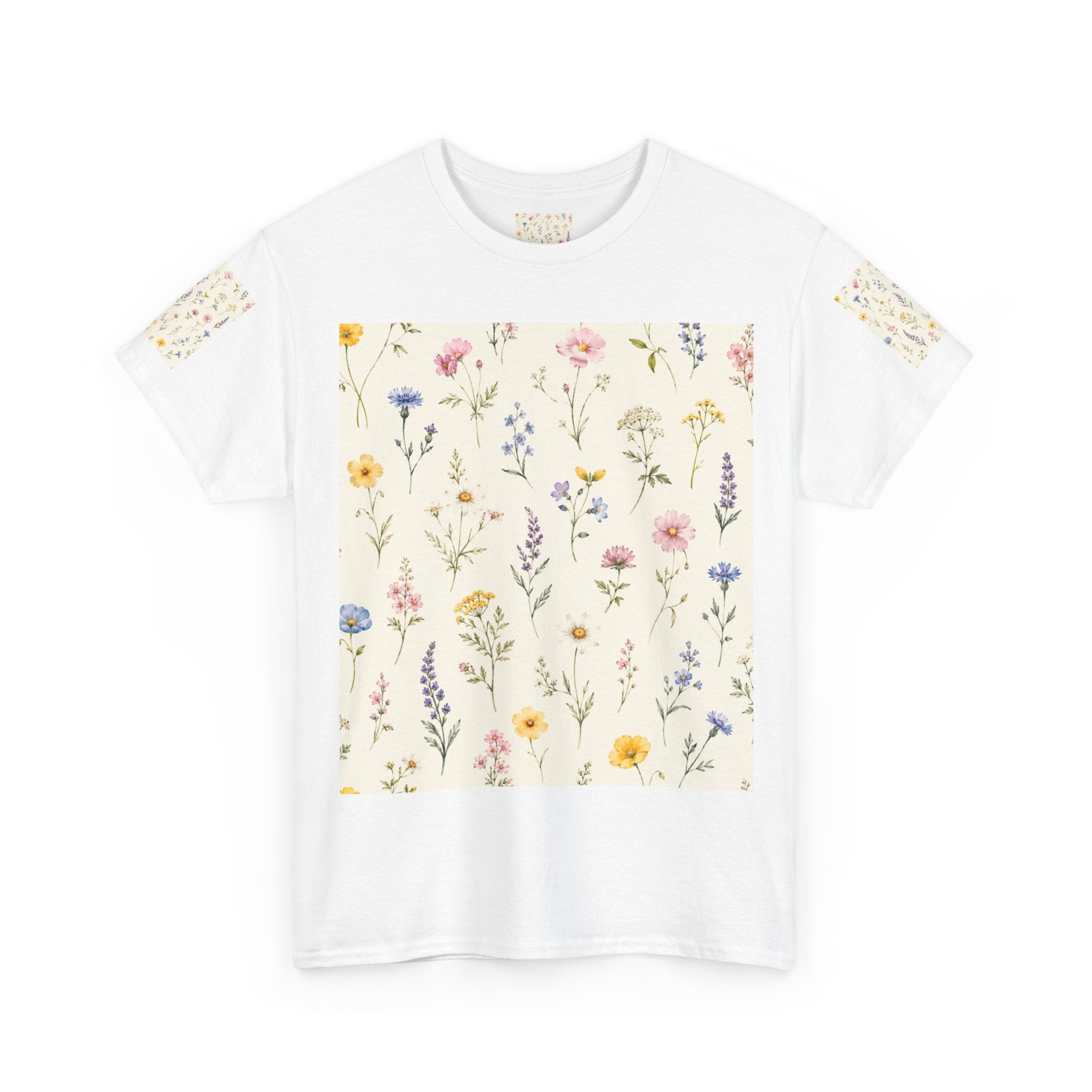 Floral Wildflower Tee — Vintage Meadow Print T‑Shirt