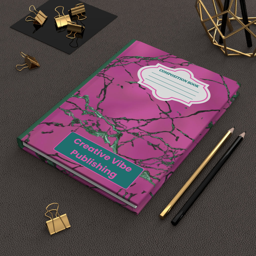 Pink Marble Hardcover Journal — Aesthetic Writing Notebook