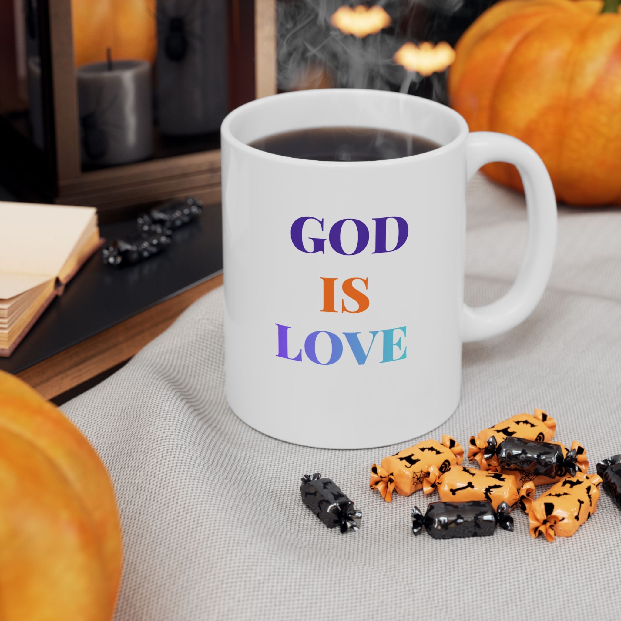Inspirational Faith Mug – "God Is Love" Ceramic Coffee Cup (11oz & 15oz)