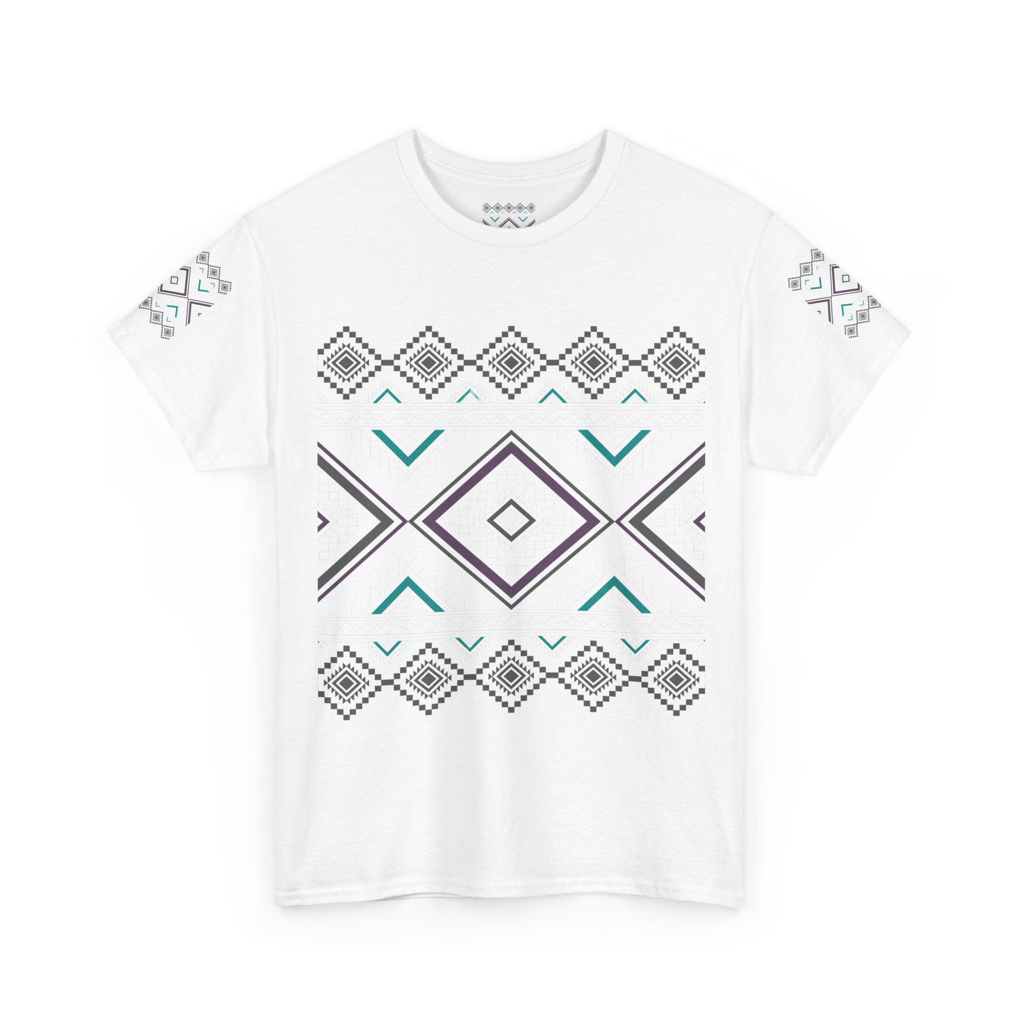 Geometric Aztec Tee — Tribal Diamond Pattern T-Shirt