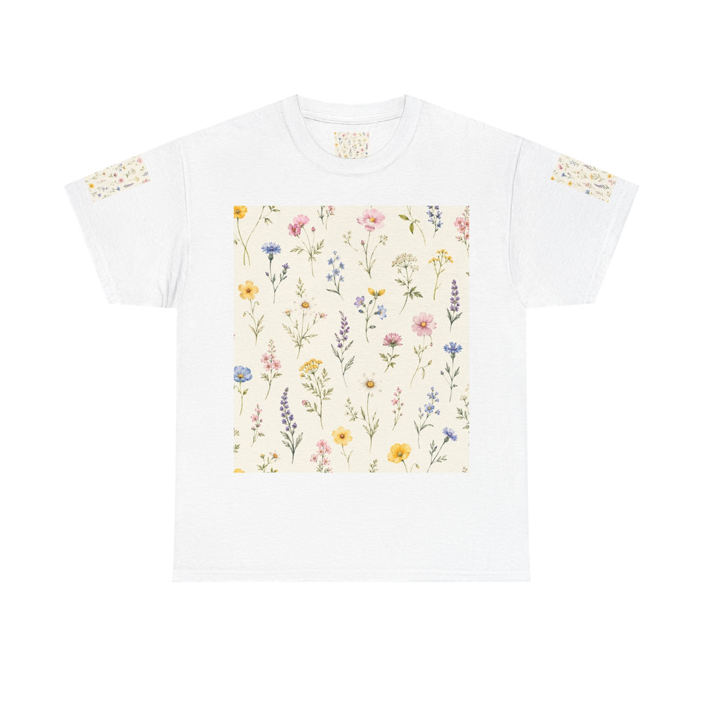 Floral Wildflower Tee — Vintage Meadow Print T‑Shirt