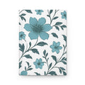Floral Blue Hardcover Journal — Teal Bloom Notebook