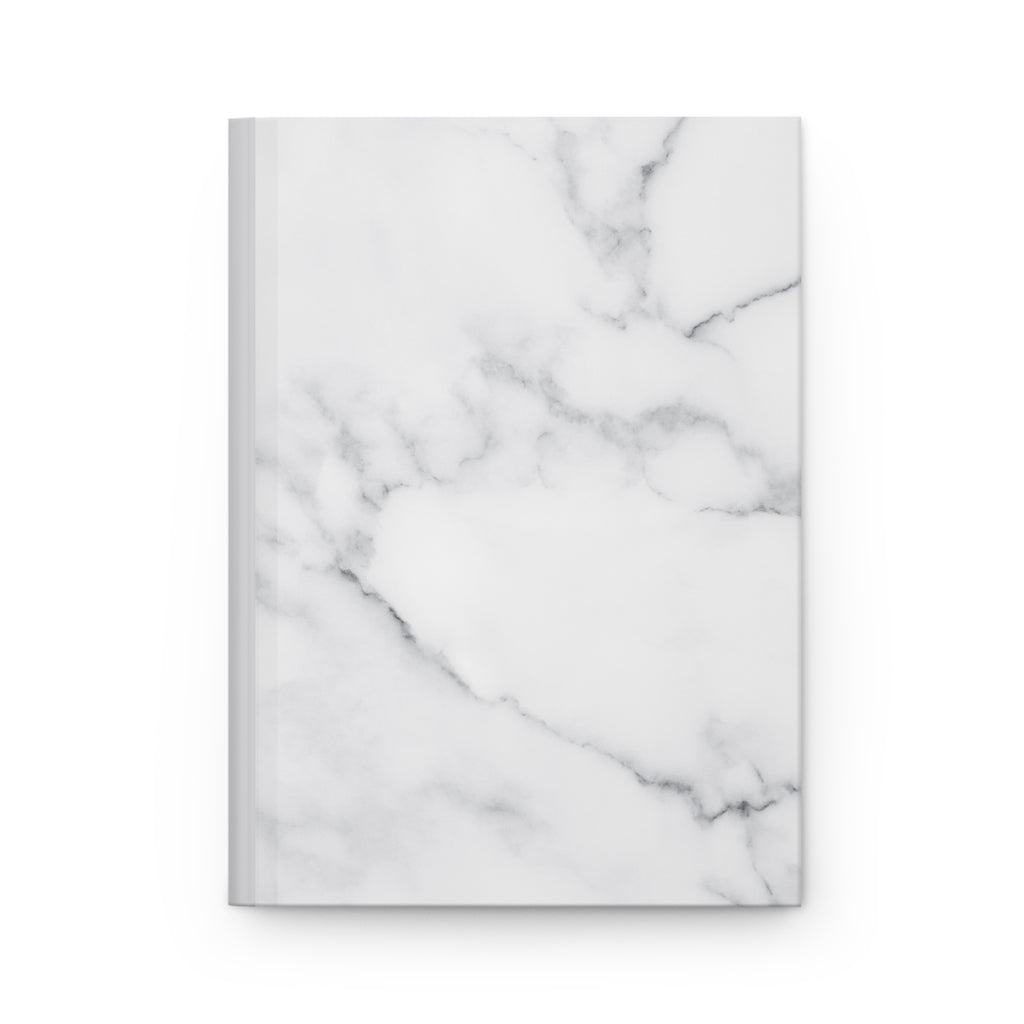 Marble Hardcover Journal — Minimal White Marble Notebook for Notes & Planning