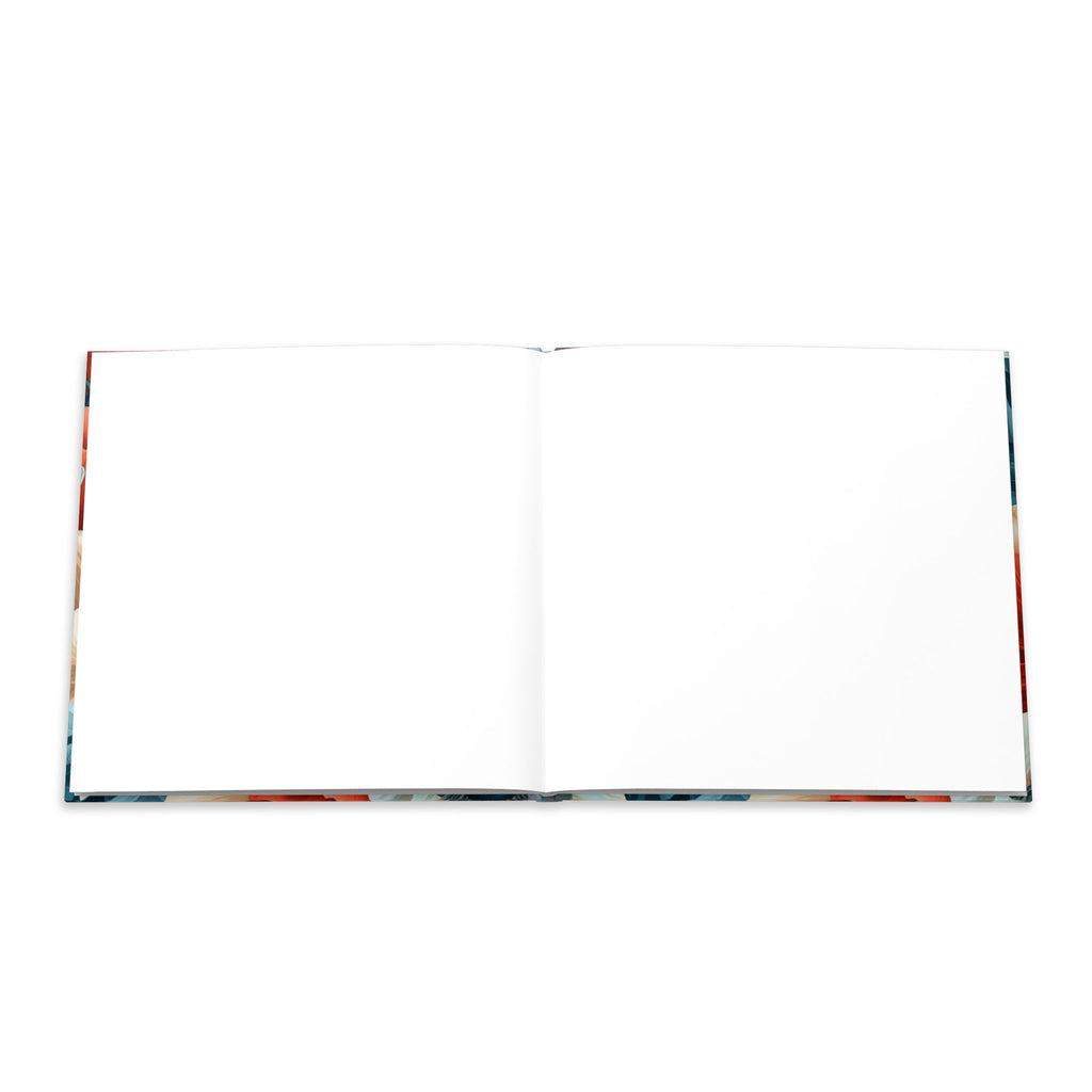 Floral Keepsake Photo Book — Hardcover Memory Album with Bold Red & Teal Poppy Design