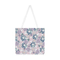 Floral Meadow Shoulder Tote — Pastel Daisy All-Over Print