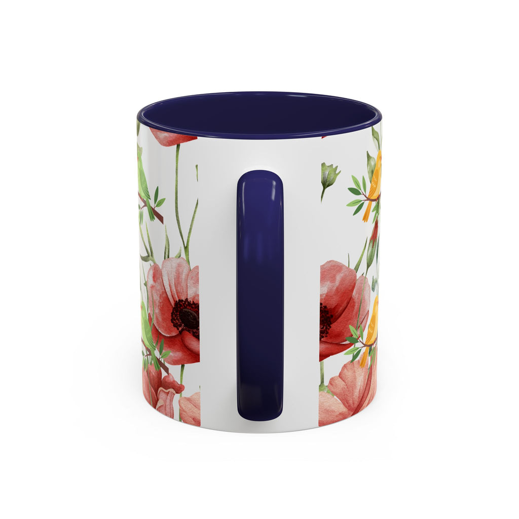Floral Birds Accent Coffee Mug – Spring Garden 11/15oz
