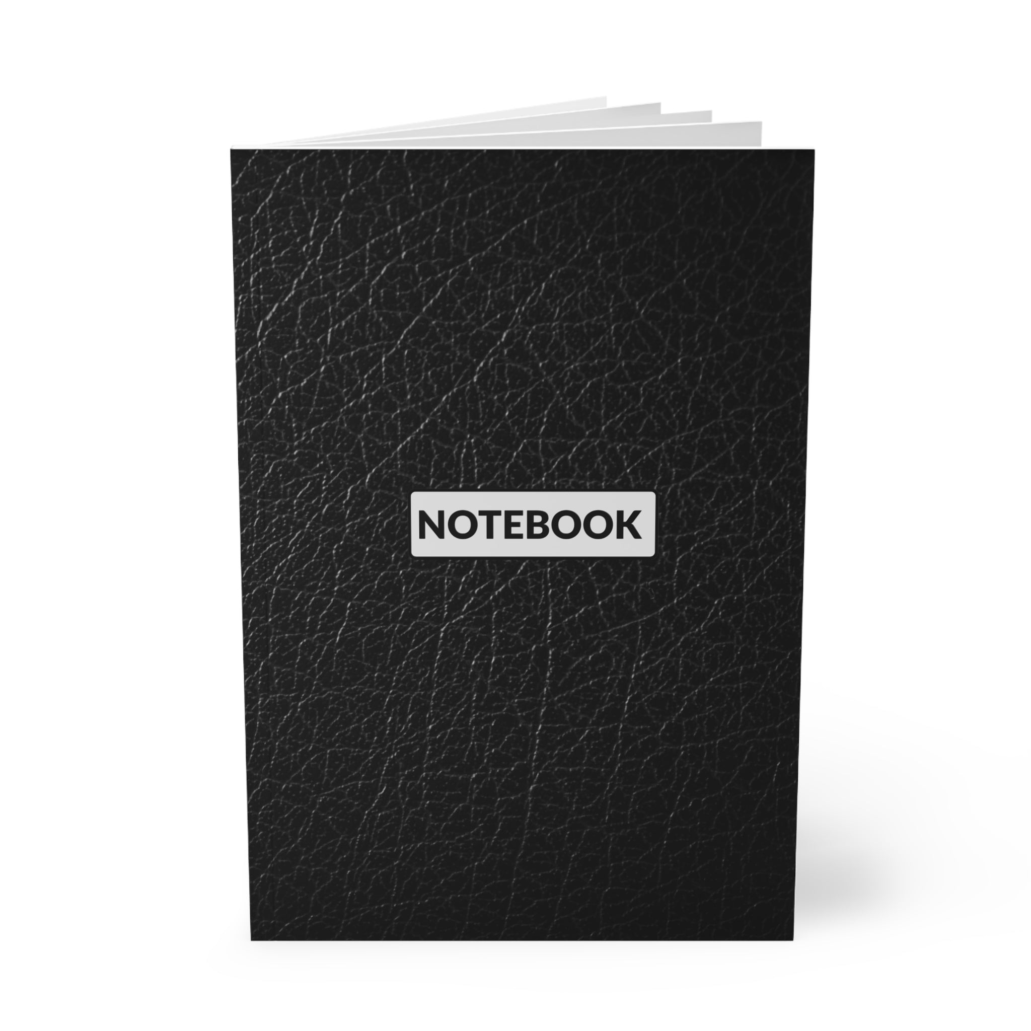 A5 Leather-Texture Notebook — "NOTEBOOK" Cover, Creative Vibe Publishing Journal