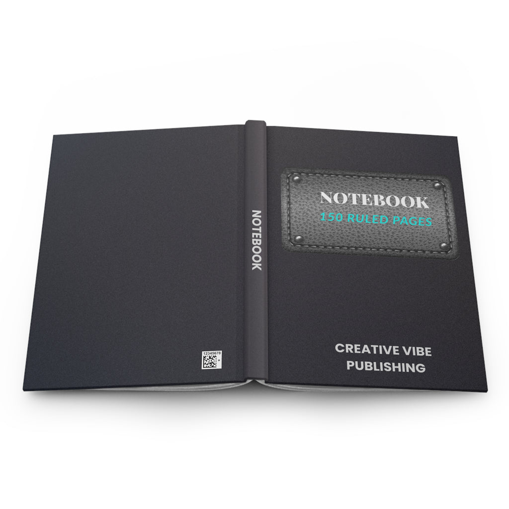 Notebook Journal - 'Notebook 150 Ruled Pages' Hardcover Matte, 150 Lined Pages for Note-taking & Creative Writing