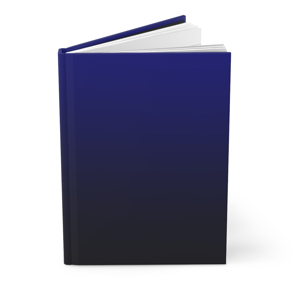 Midnight Gradient Hardcover Journal — Matte Blue to Black Notebook