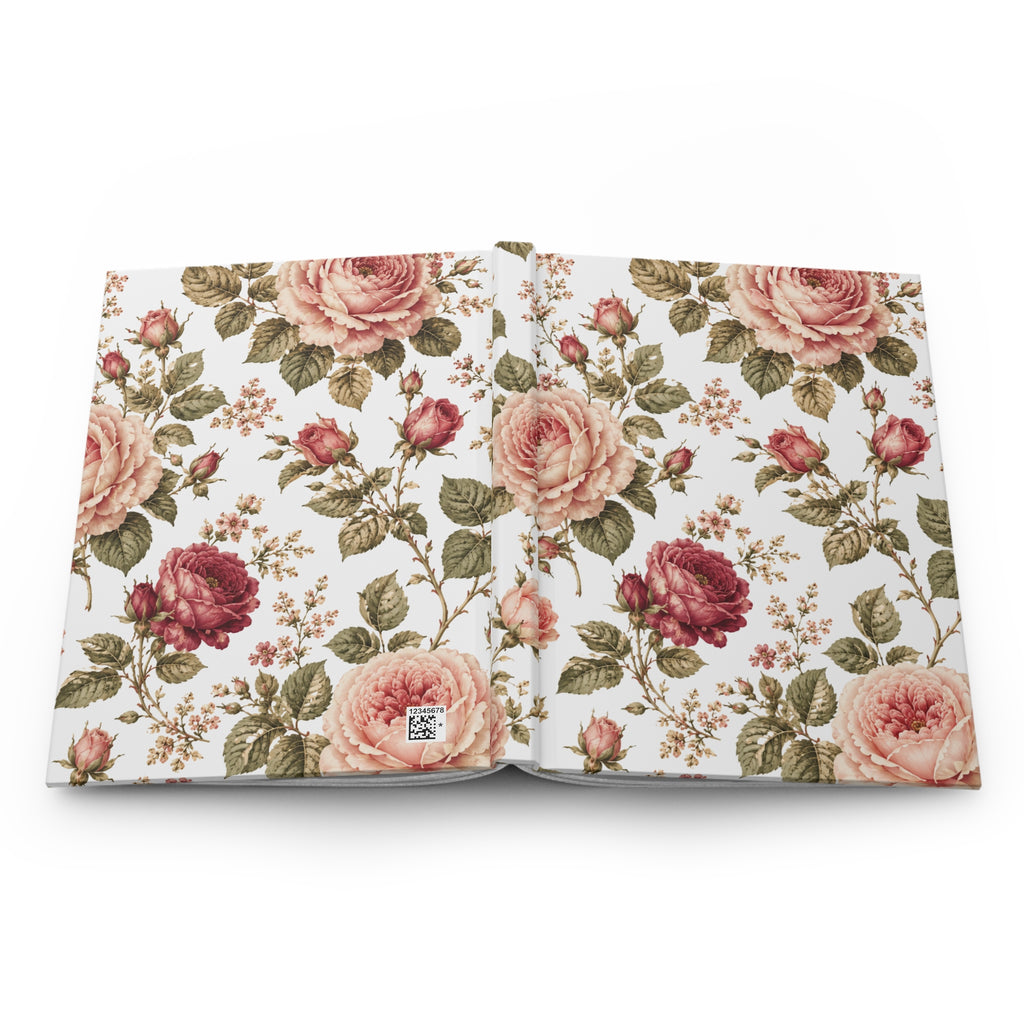 Vintage Rose Hardcover Journal — Floral Notebook for Writing, Planning & Gifts