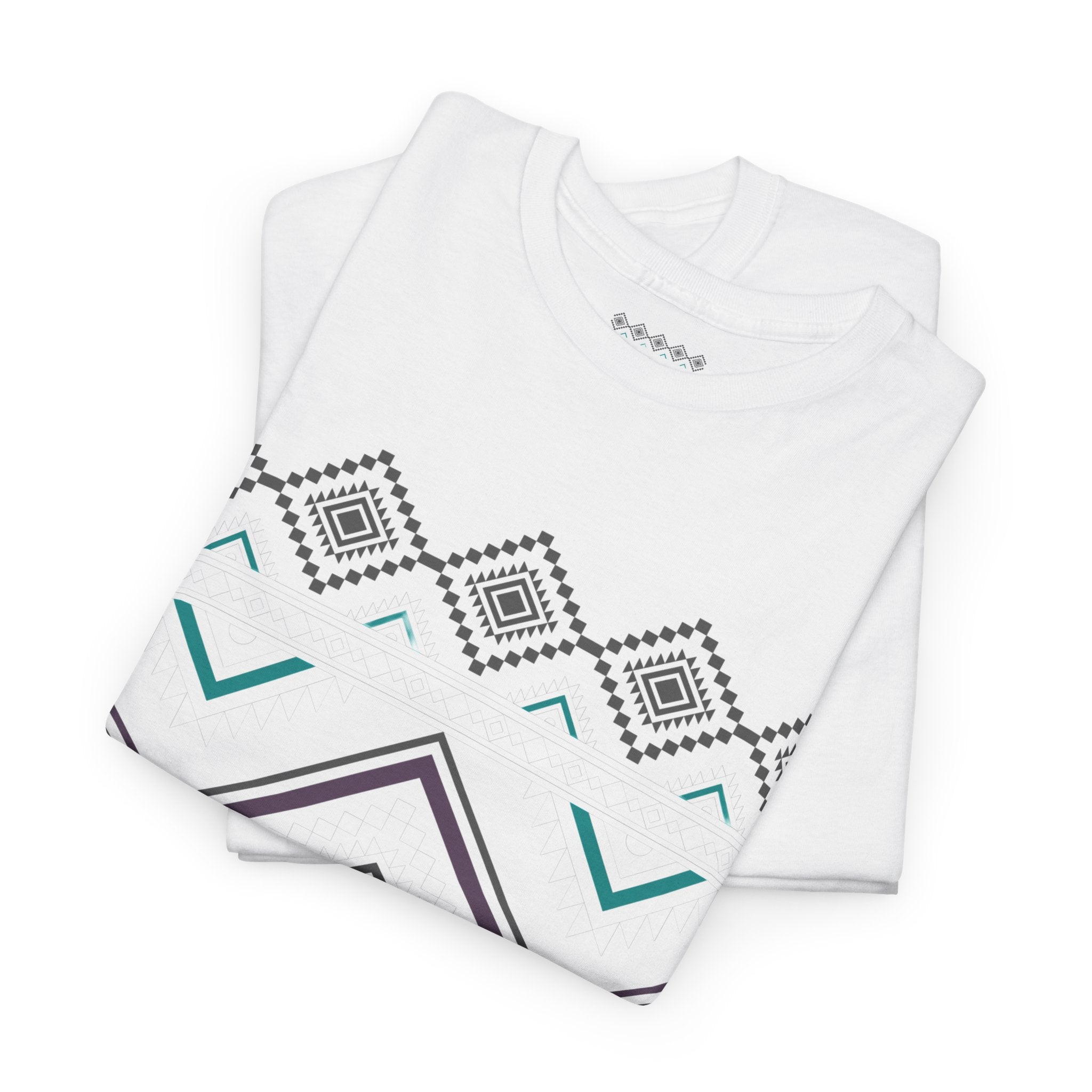 Geometric Aztec Tee — Tribal Diamond Pattern T-Shirt
