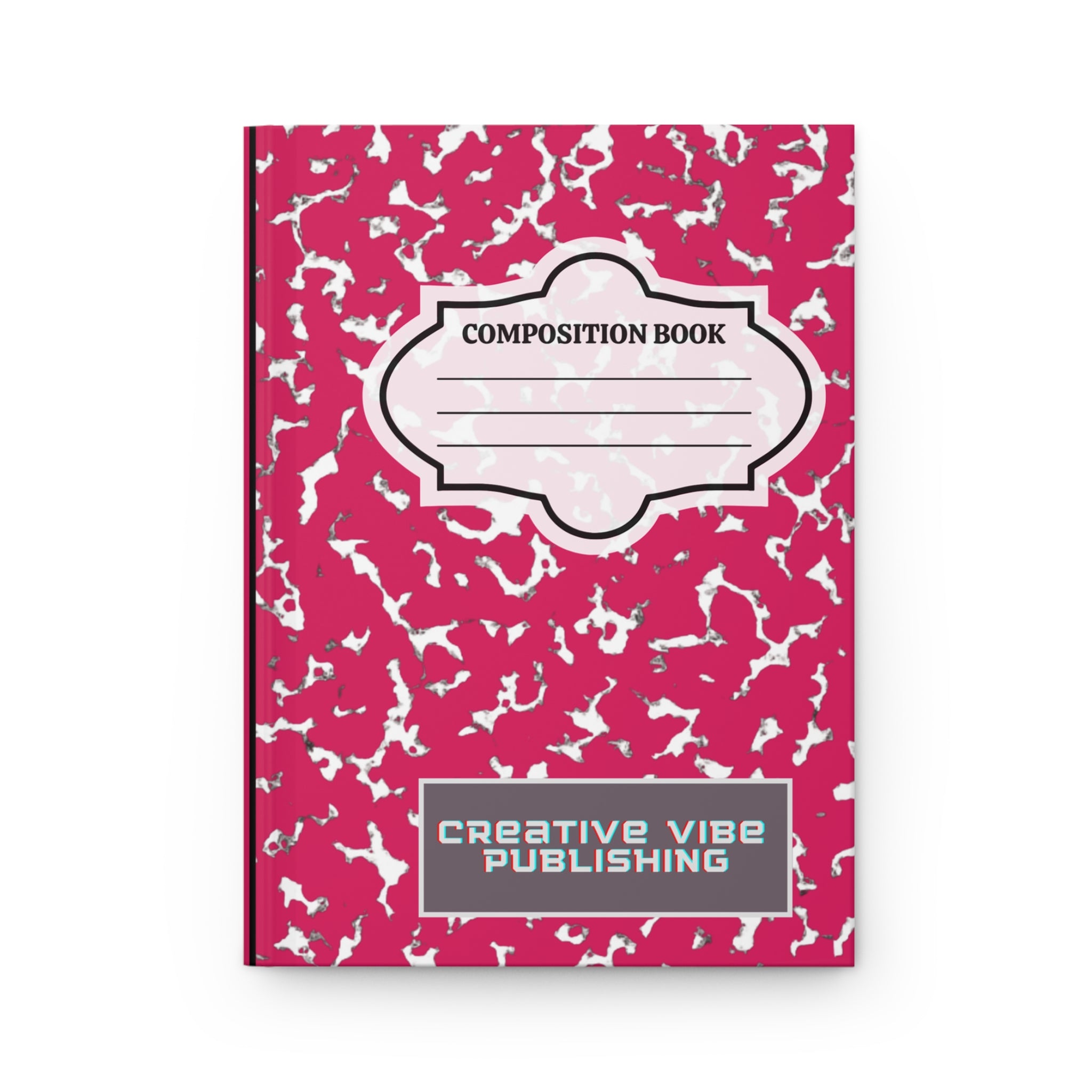 Pink Composition Hardcover Journal — "Composition Book" Matte Notebook for School, Notes & Creative Writing