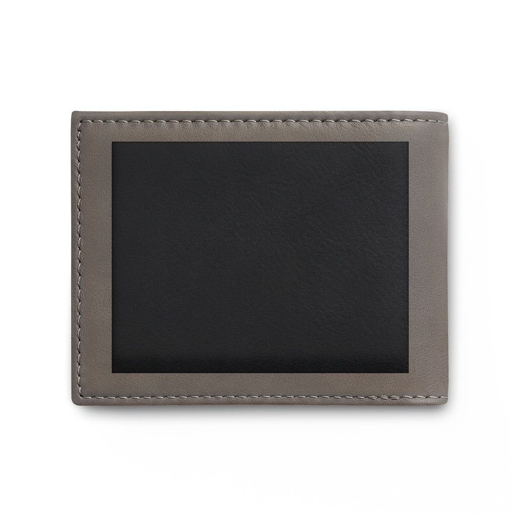 Bi-Fold Wallet — Slim Flip ID Window Leather Wallet