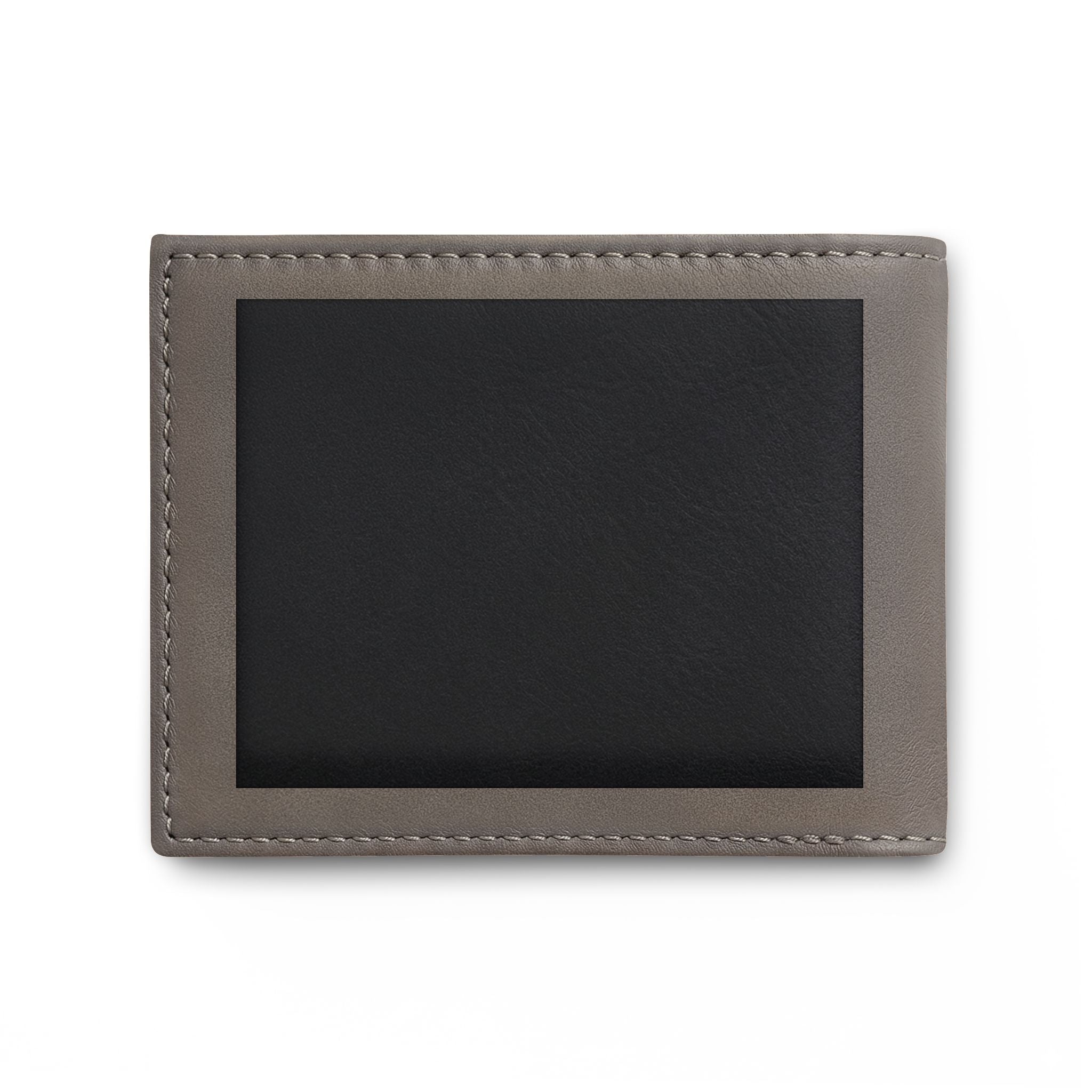 Bi-Fold Wallet — Slim Flip ID Window Leather Wallet