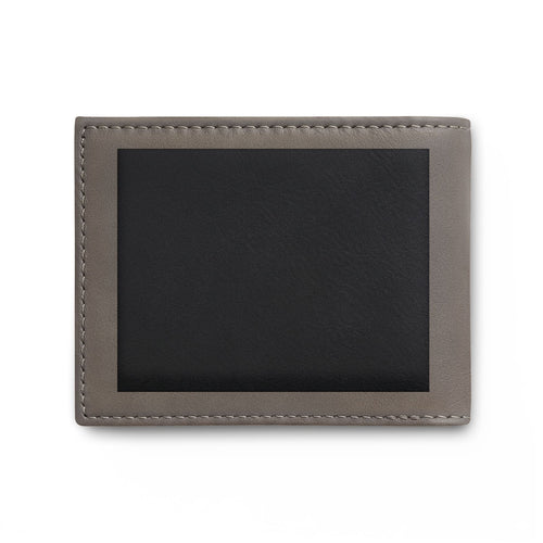 Bi-Fold Wallet — Slim Flip ID Window Leather Wallet