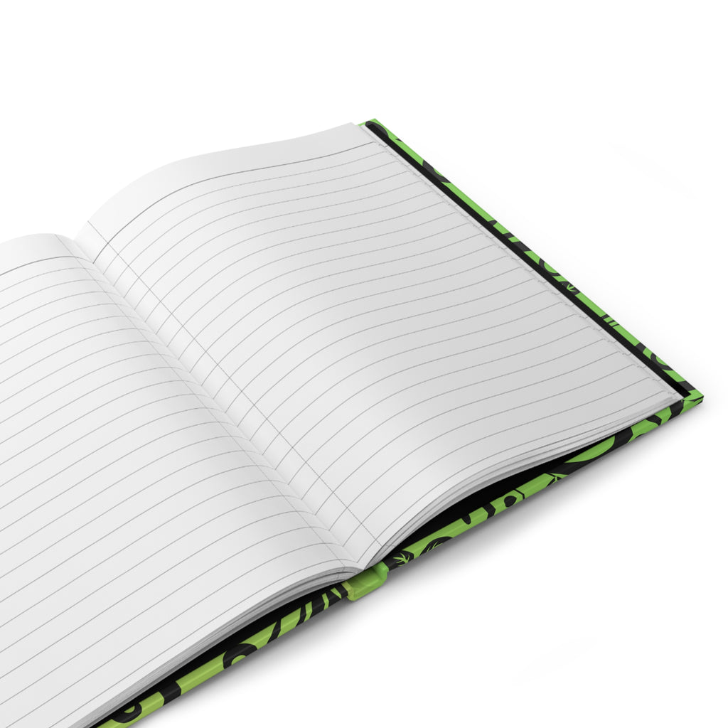 Green Floral Hardcover Journal — Nature-Inspired Notebook