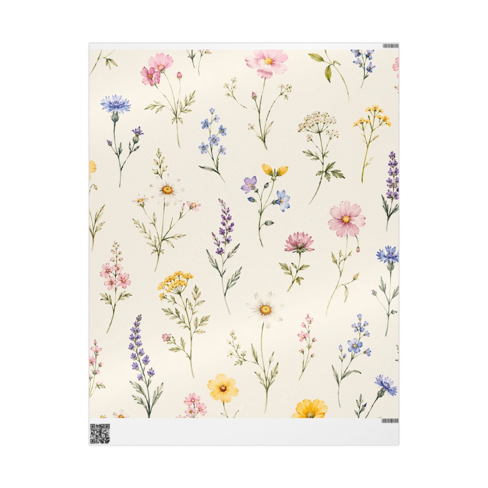 Botanical Floral Wrapping Paper Roll — Wildflower Gift Wrap