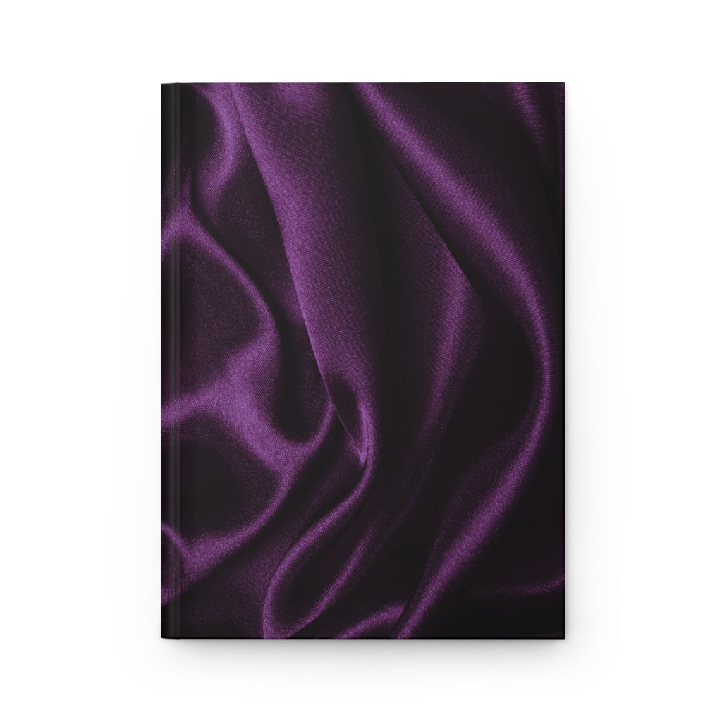 Purple Satin Texture Hardcover Journal — Elegant Silk-Look Notebook for Writing & Gifts