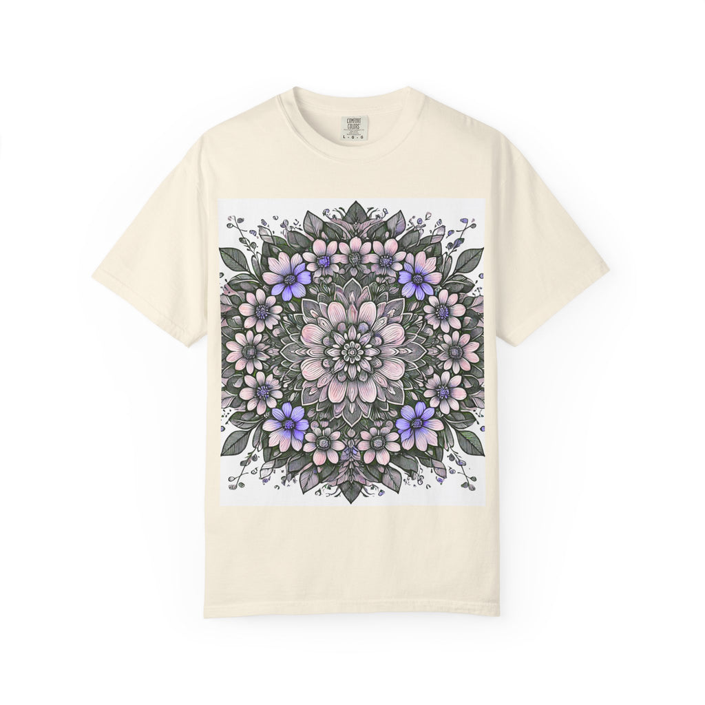 Floral Mandala T-Shirt — Pastel Garden Blossom Tee