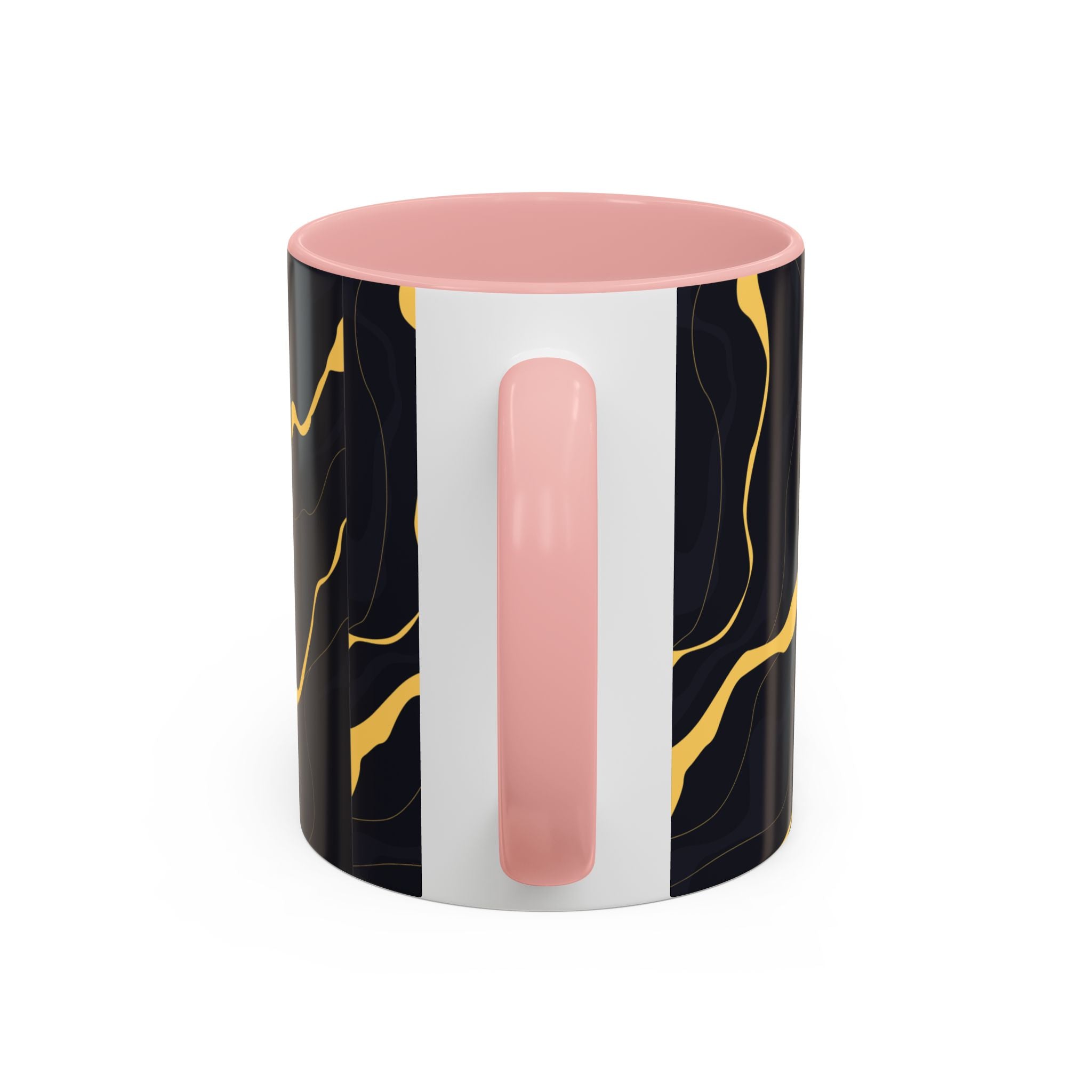 Black & Gold Marble Accent Coffee Mug — 11/15oz