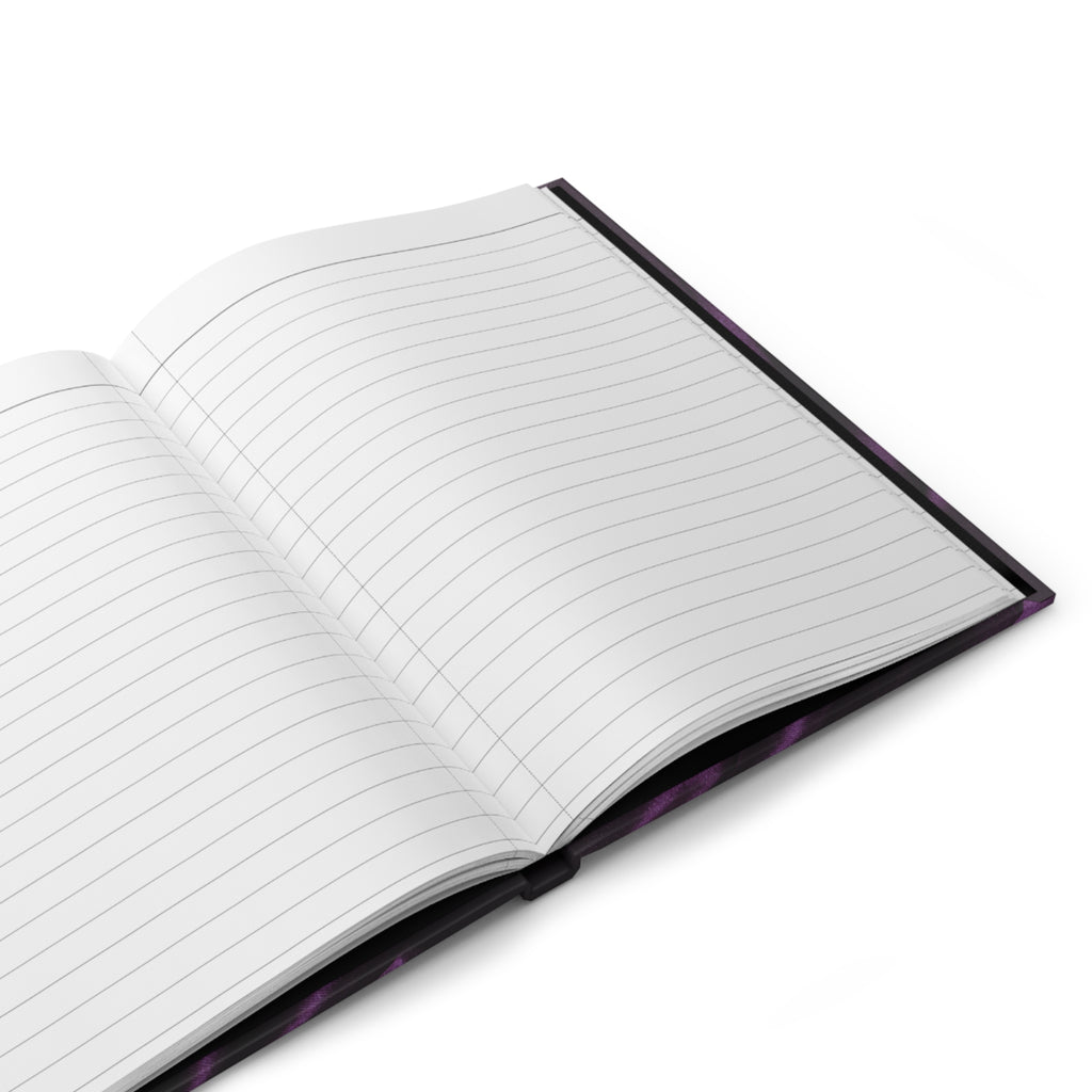 Purple Satin Texture Hardcover Journal — Elegant Silk-Look Notebook for Writing & Gifts
