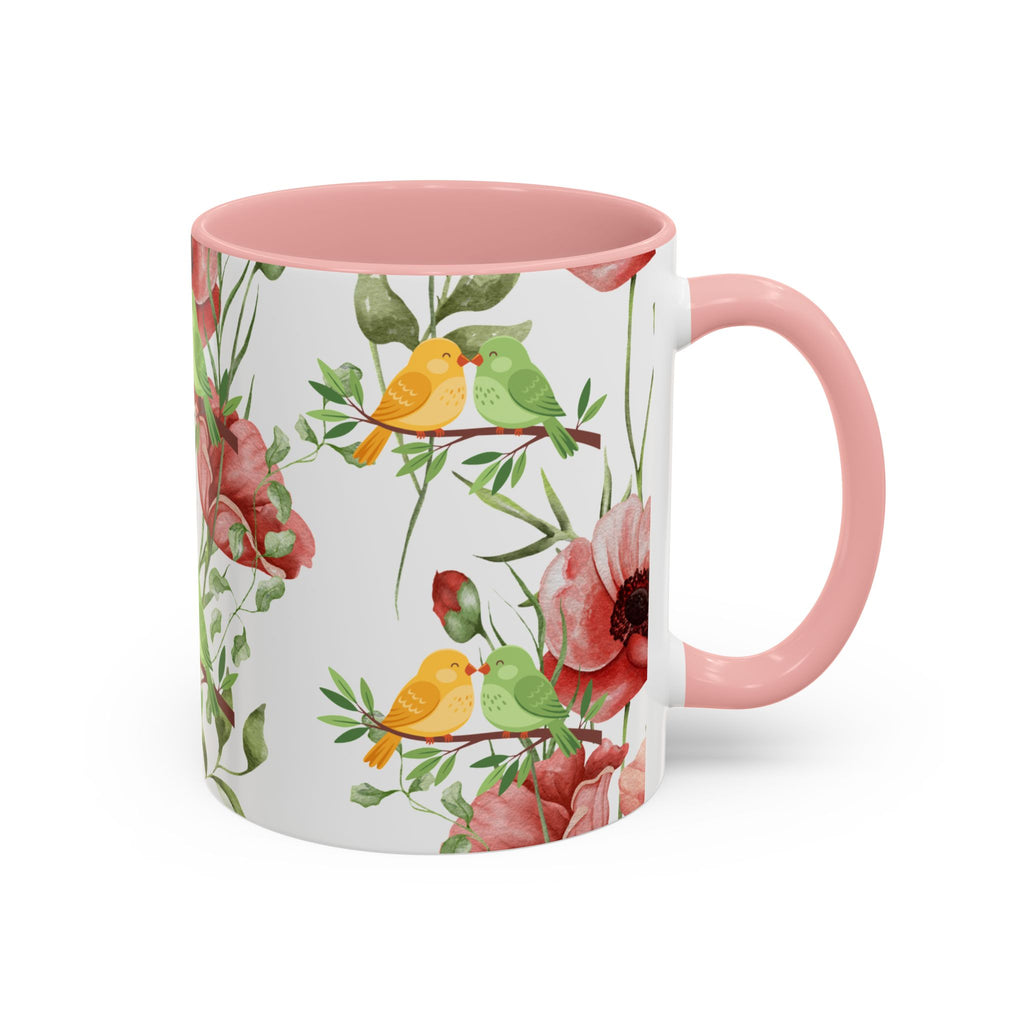 Floral Birds Accent Coffee Mug – Spring Garden 11/15oz