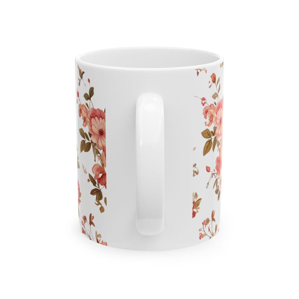 Floral Vintage Rose Ceramic Mug (11oz & 15oz)