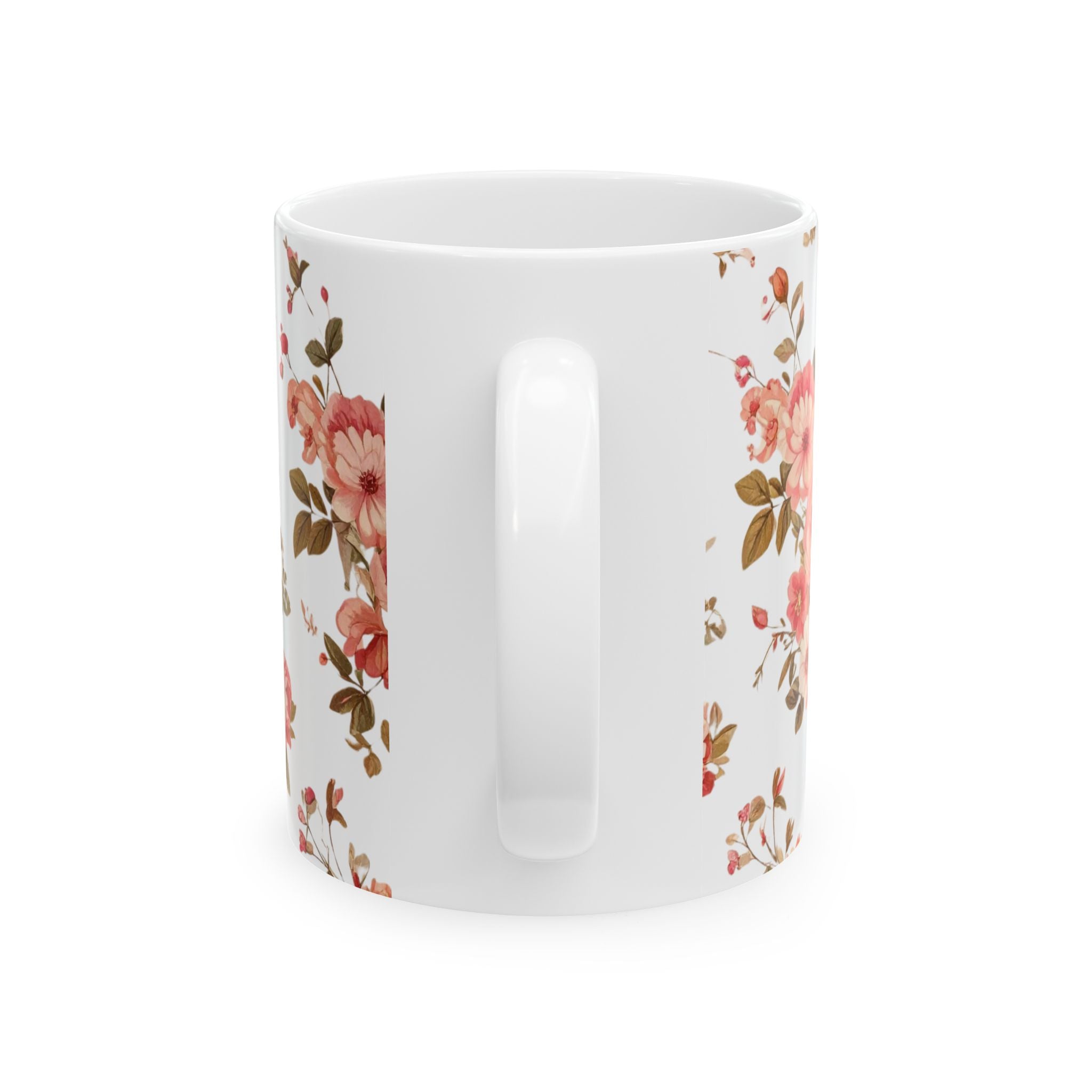 Floral Vintage Rose Ceramic Mug (11oz & 15oz)