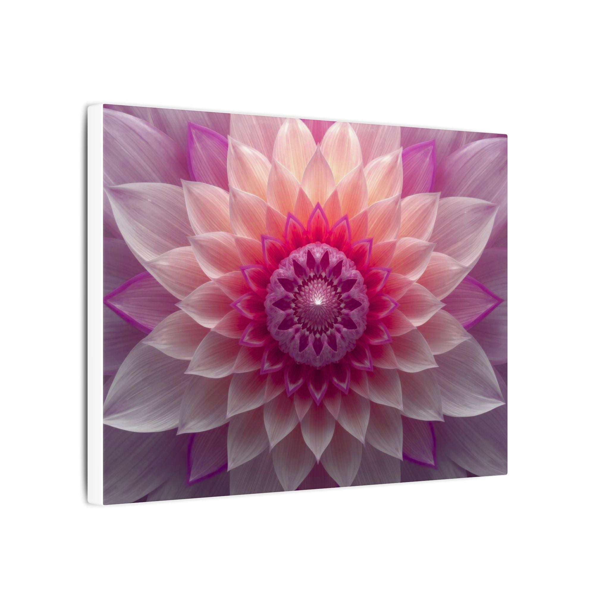 Pink Lotus Mandala Canvas Print — Floral Wall Art for Meditation & Home Décor