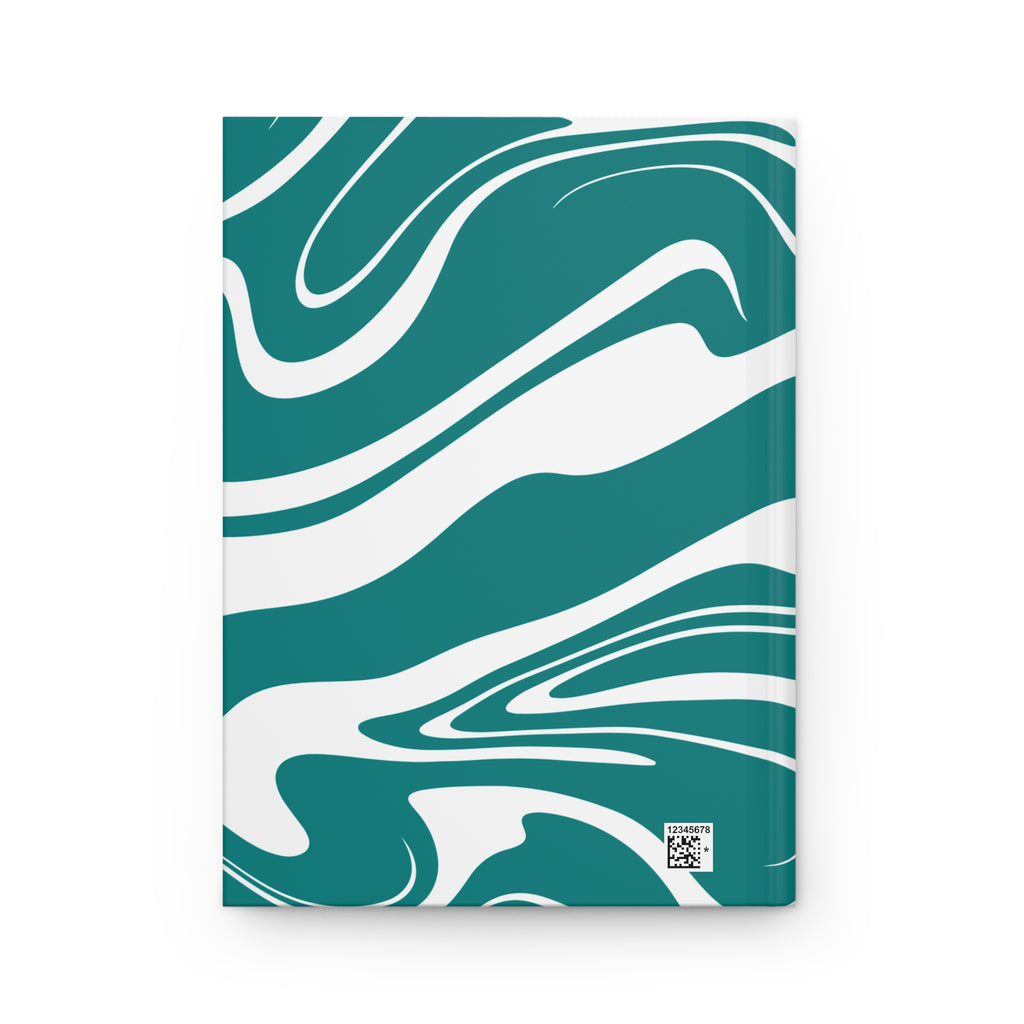Teal Marble Hardcover Notebook — "Notebook" Creative Vibe Journal