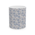 Blue Paisley Ceramic Mug — Vintage Boho Pattern Coffee Cup (11oz, 15oz)