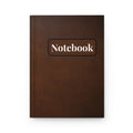 Vintage Brown Hardcover Notebook — 'Notebook' Embossed Journal for Writing, Notes & Gifts