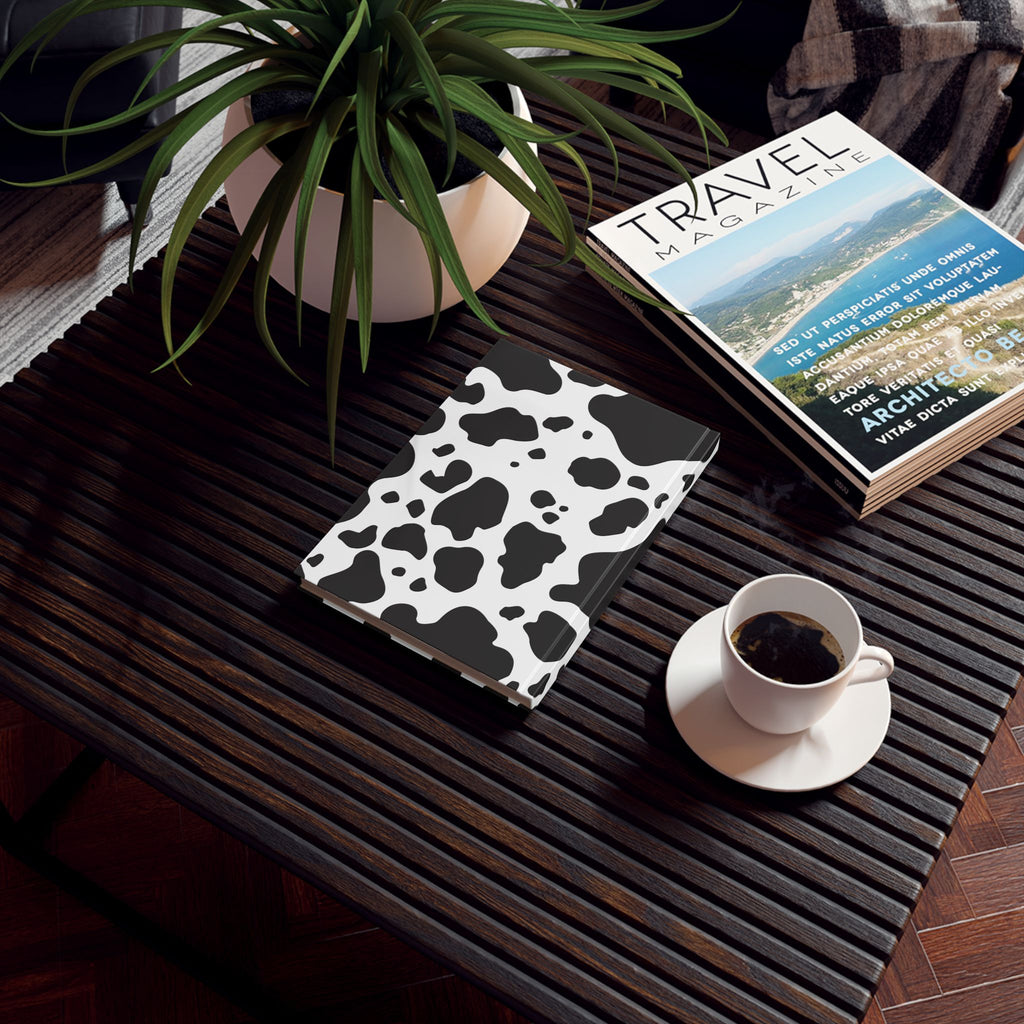Cow Print Hardback Journal — "Notebook" Creative Vibe Publishing