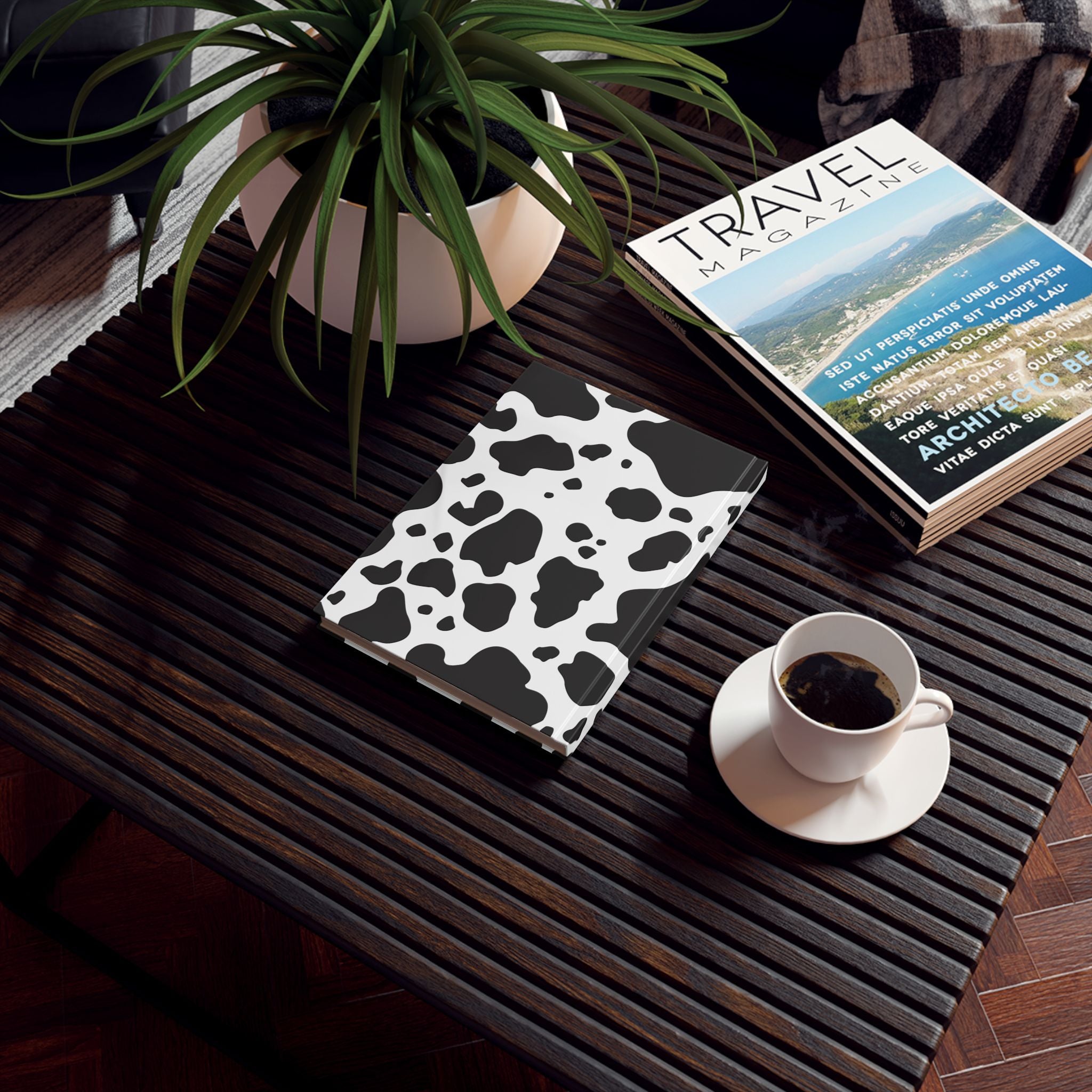 Cow Print Hardback Journal — "Notebook" Creative Vibe Publishing