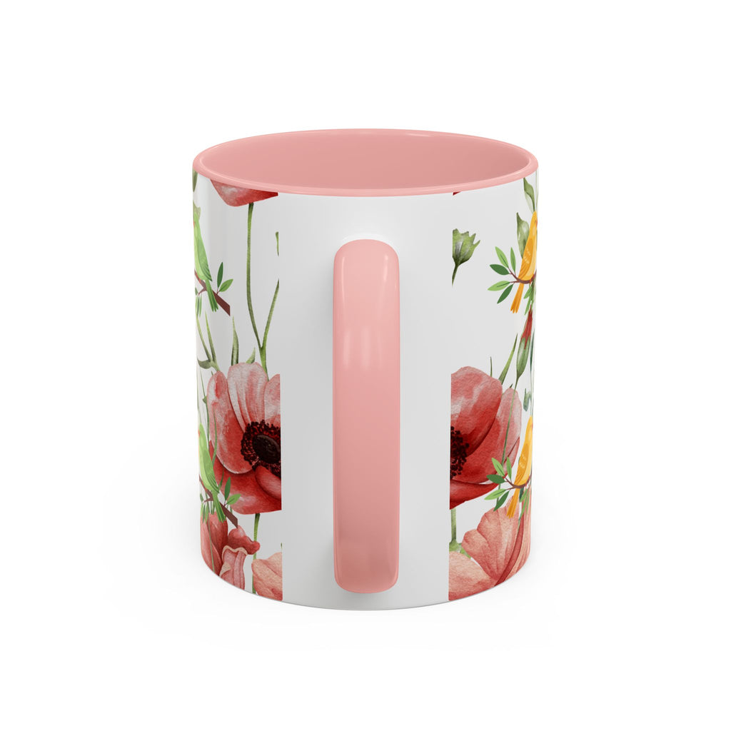 Floral Birds Accent Coffee Mug – Spring Garden 11/15oz
