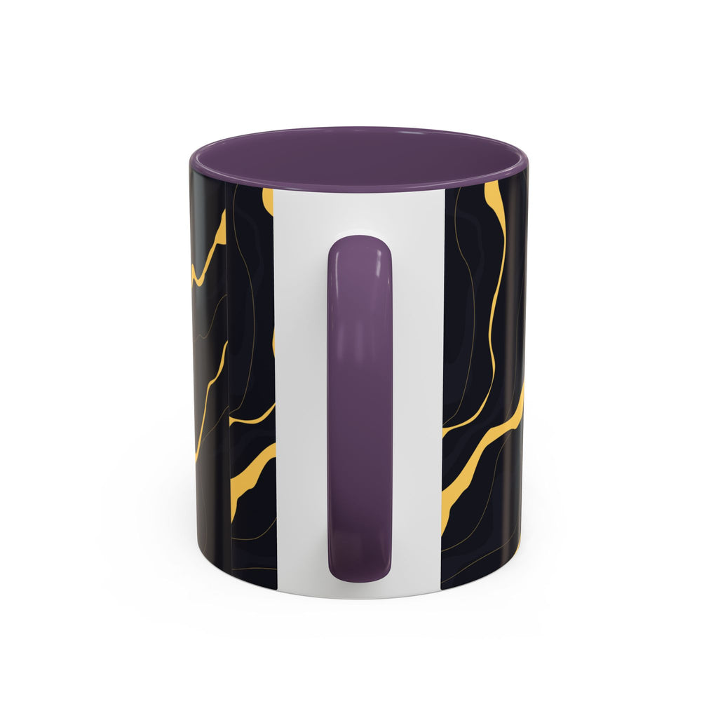 Black & Gold Marble Accent Coffee Mug — 11/15oz