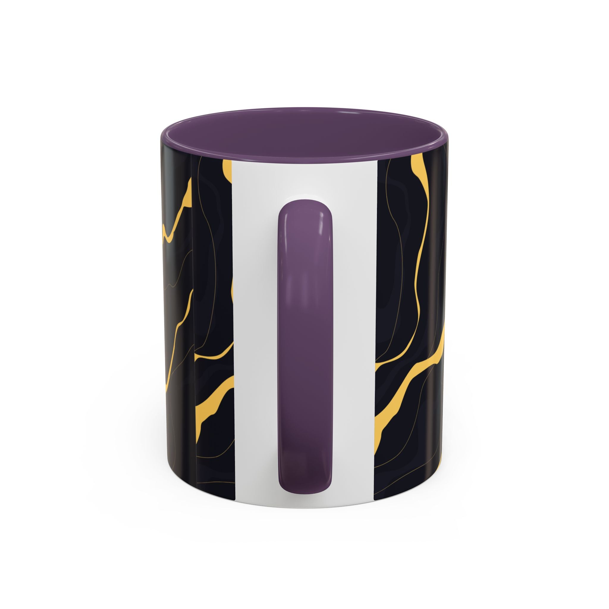 Black & Gold Marble Accent Coffee Mug — 11/15oz
