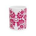Floral Ceramic Mug – Pink Damask Pattern (11oz & 15oz)