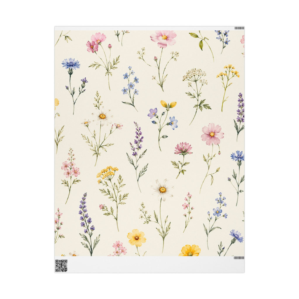 Botanical Floral Wrapping Paper Roll — Wildflower Gift Wrap
