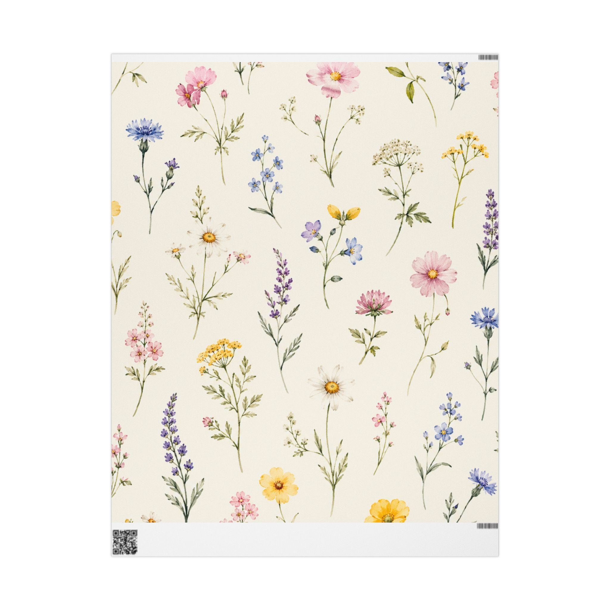 Botanical Floral Wrapping Paper Roll — Wildflower Gift Wrap
