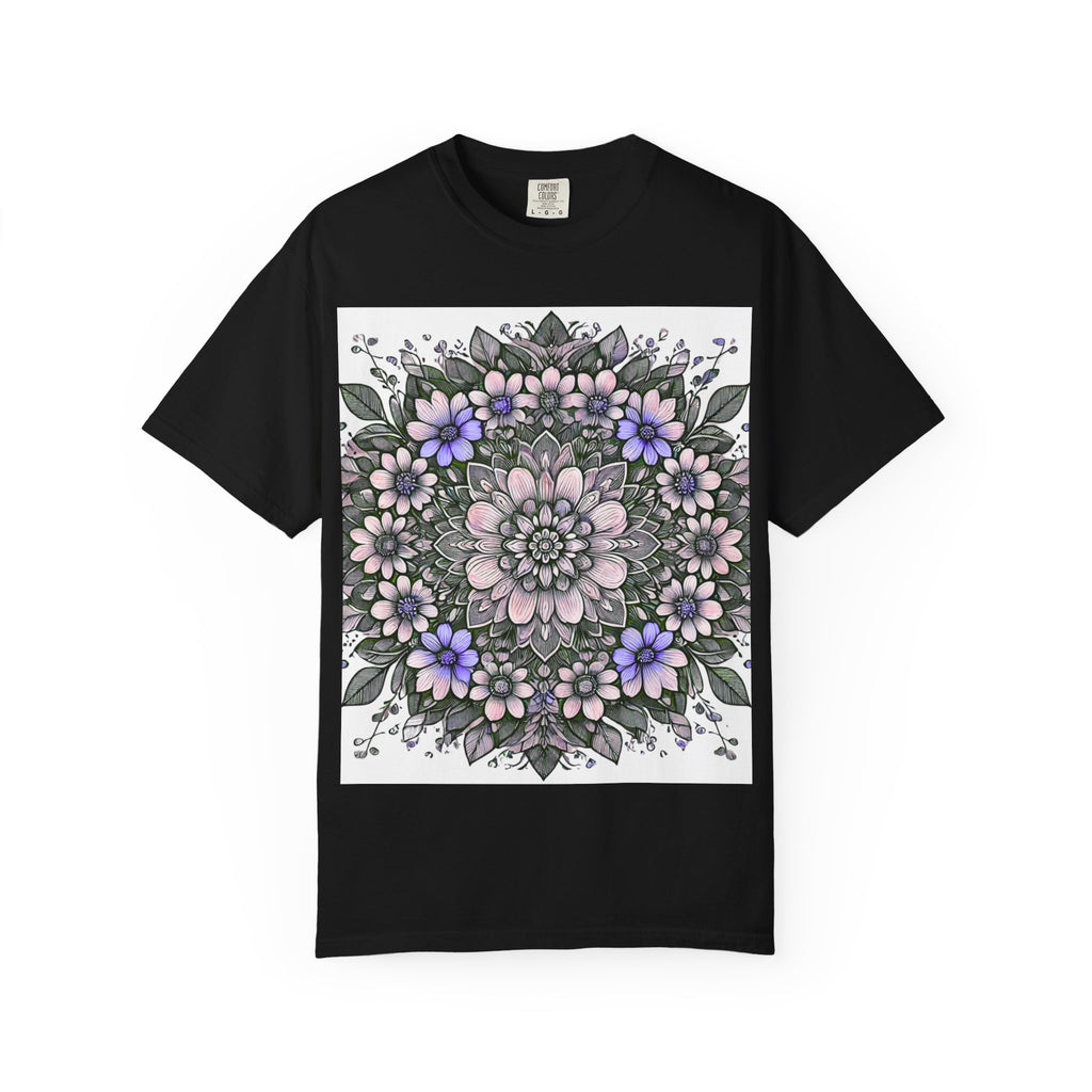 Floral Mandala T-Shirt — Pastel Garden Blossom Tee